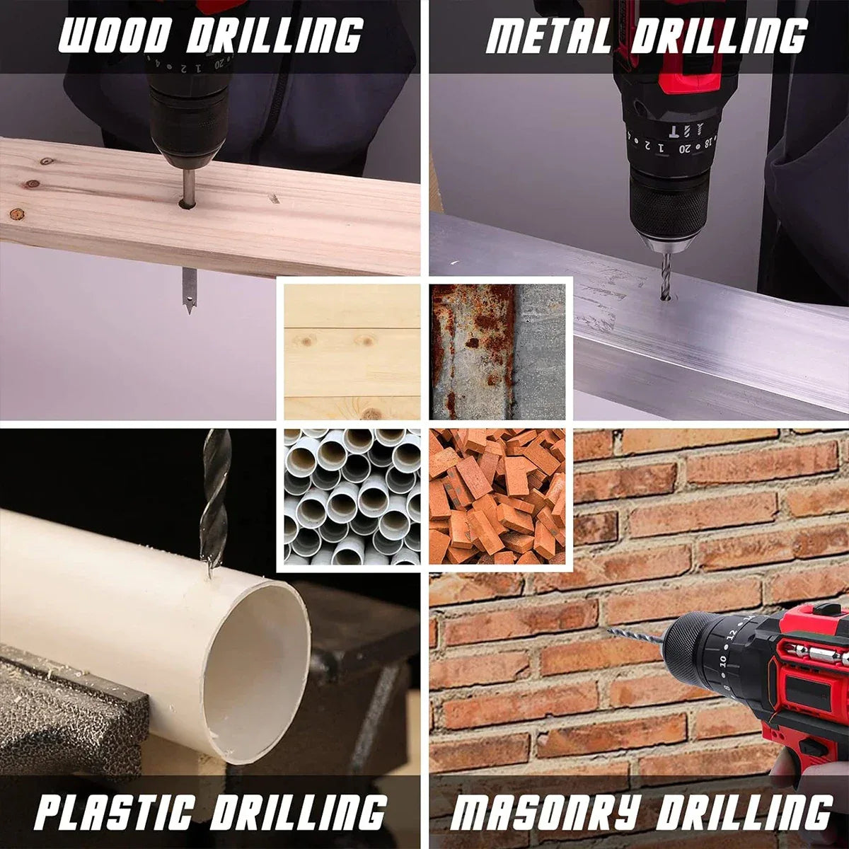 246Pcs HSS Bit combination Tool set Woodworking hole opener Twist drill Cement drill construction drill flat head drill sleeve