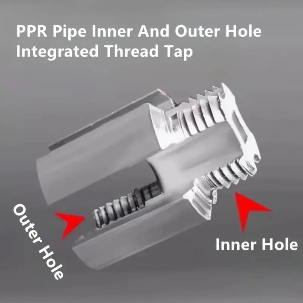 electric pipe threading attachment for fast and accurate pipe repair