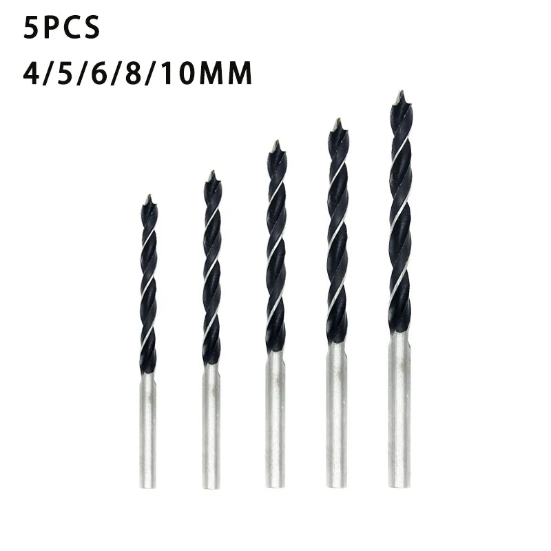 3/5pcs 3 4 5 6 7 8 10mm Quick Change Metal Tools 1/4" Hex Shank Wood HCS Drill Bit Set Round handle