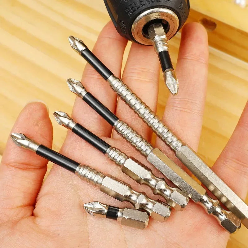 25/50/65/70/90/150mm K5 Magnetic Screwdriver Drill Bit Phillip Head Impact Driver Electric Screwdriver Non-slip Resistant Drills