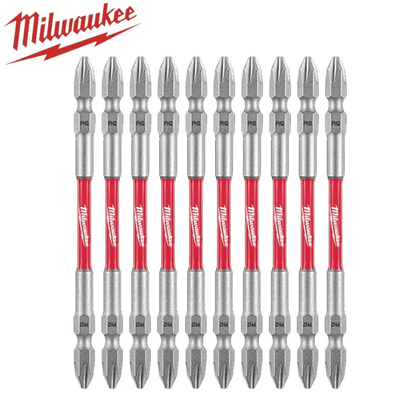 MILWAUKEE 48-32-4364D Impact Double-End Bits – 10PC PH2 110mm Power Bit Set