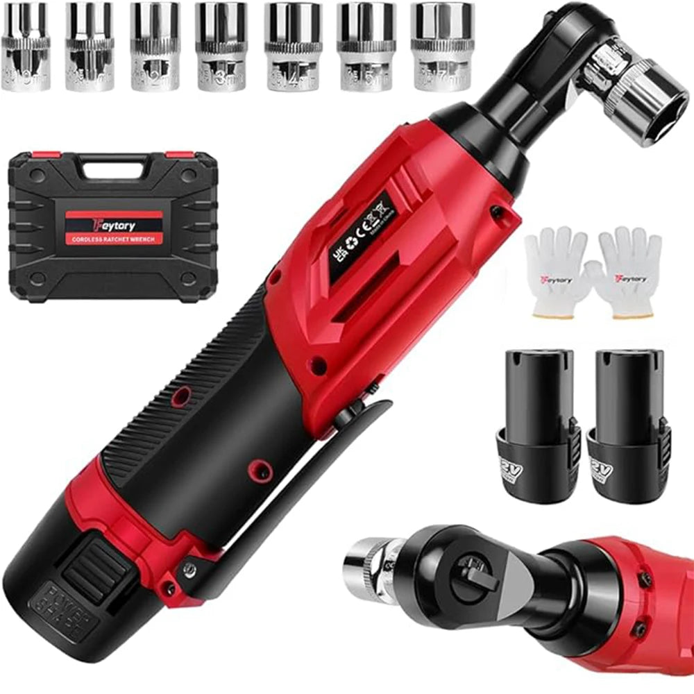3/8" Extended Cordless Ratchet Wrench 12V Electric Ratchet Wrench,12V Power Ratchet Tool  for Table, Bike, DIY