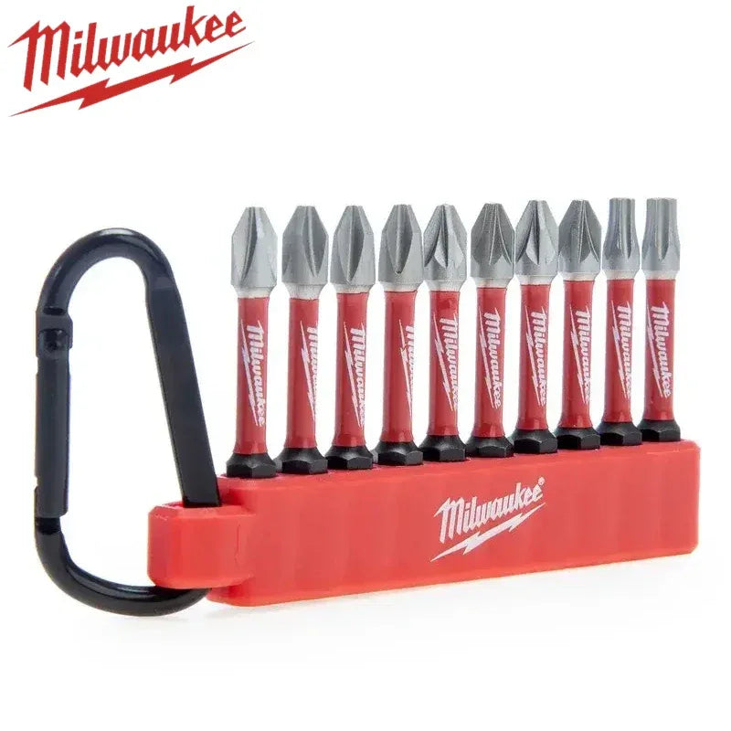 Milwaukee 4932492939 Shockwave Impact Duty Screwdriver Bit Carabiner Set 10PCS