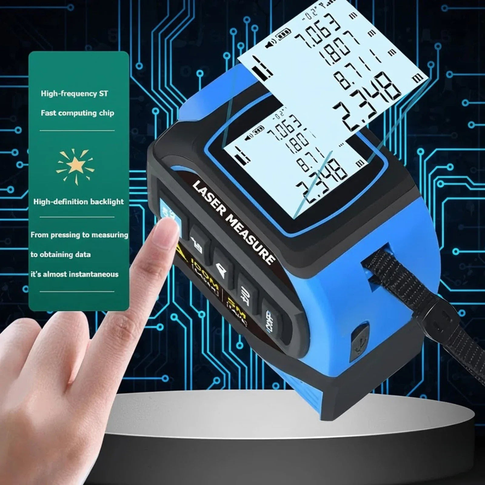 4-in-1 Laser Tape Measure Ruler 40/60/80/100m Laser Rangefinder 5M Infrared Laser Distance High Precision Measuring Instrument