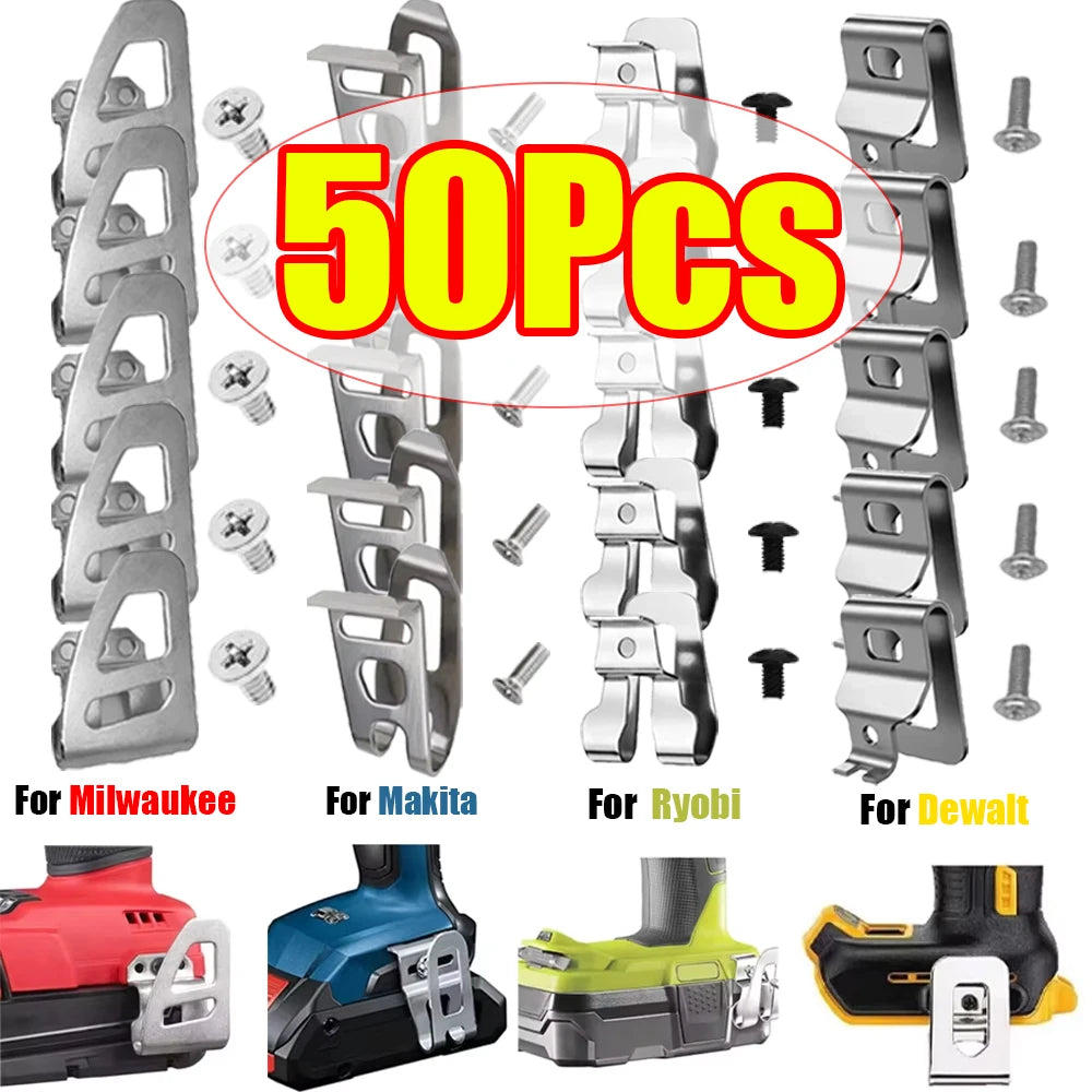 1-50Pcs Belt Clip Hook Bit Holder Screwdriver Holder for Makita/Dewalt/Milwaukee/Ryobi 18V 20V for Drills Impact Accessories