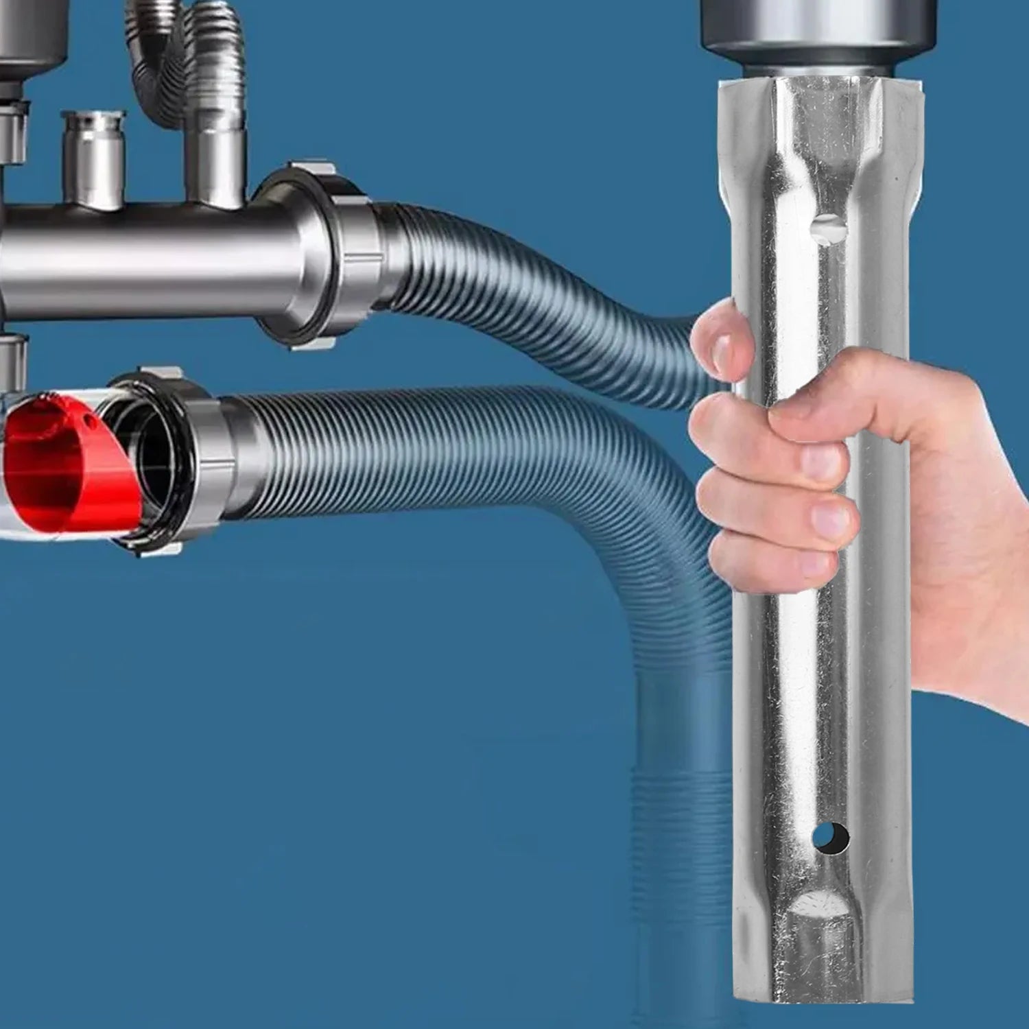 23-27mm 34-40mm Pipe Spanner Socket Wrench Double Ended Sink Faucet Drain Wrenches Spark-Plug Plumbing Car Repair Hand Tools