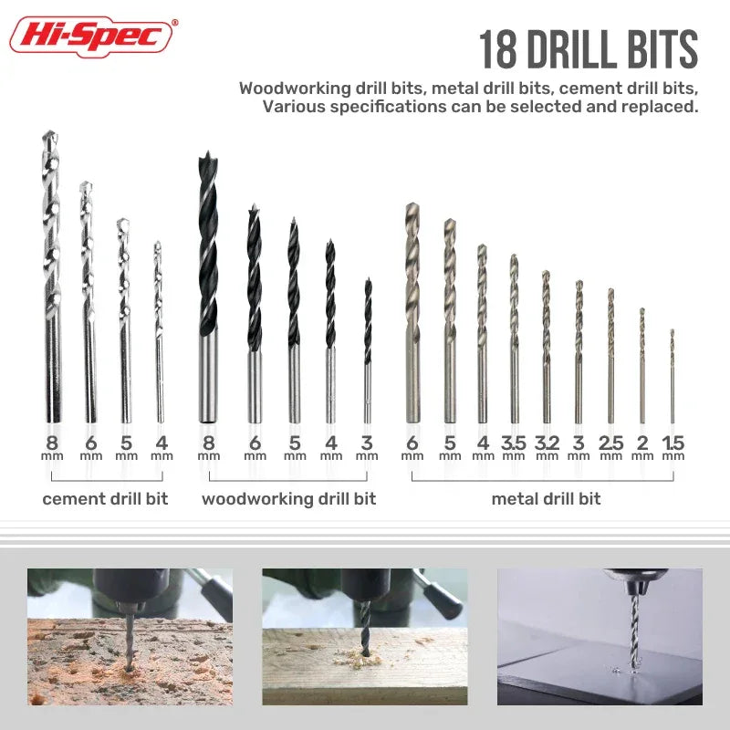 Hi-Spec Pink Electric Screwdriver & Drill Kit – Home Tool Set for DIY Repairs