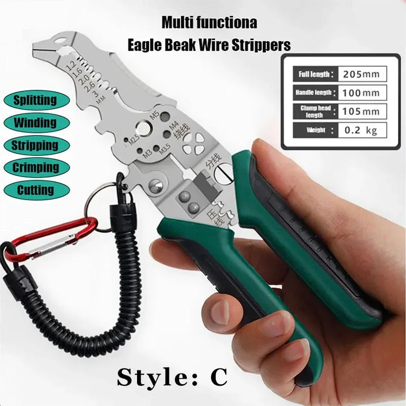 Electrician Wire Stripper & Cable Cutter – Multifunctional Crimping Pliers UK