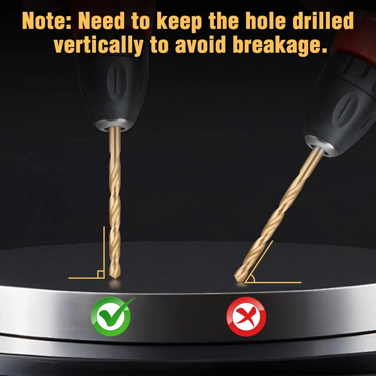 13PCS Titanium Hex Shank Twist Drill Bit Set (1.5–6.5mm)