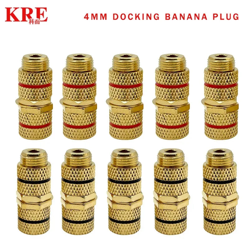 4Pcs P790 Speaker Audio Cable Docking Plug 4mm Banana Plug Female To Female Extension Socket