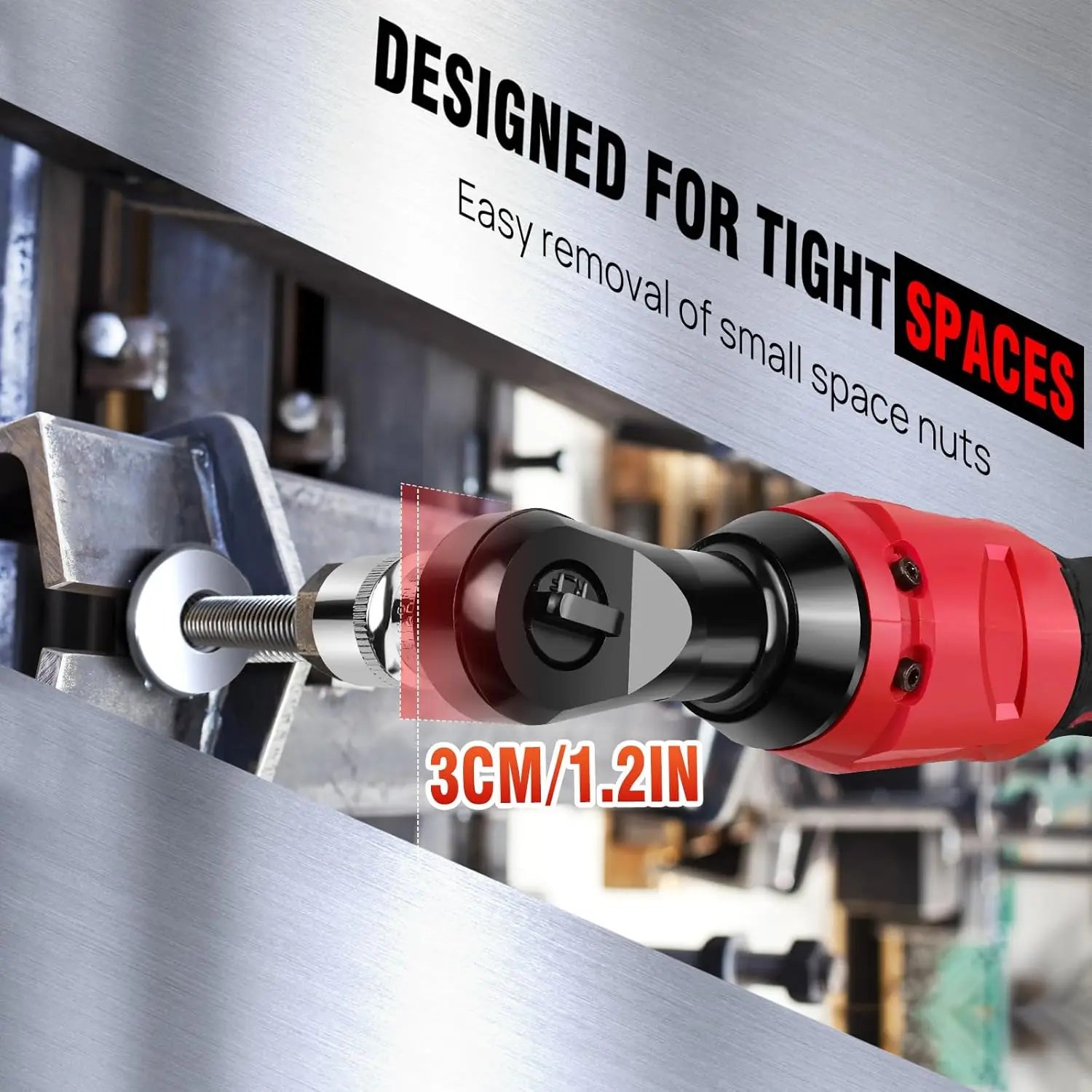 3/8" Extended Cordless Ratchet Wrench 12V Electric Ratchet Wrench,12V Power Ratchet Tool  for Table, Bike, DIY