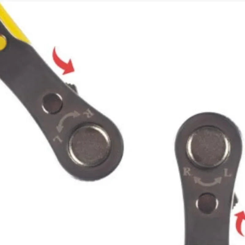 Right Angle Ratchet Wrench Screwdriver Set – 1/4" Hex 90° Socket & Bit Tool Kit