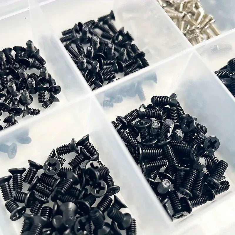 250/500pcs/box computer small mini screw set M2 M2.5 M3 carbon steel computer notebook laptop screws kit