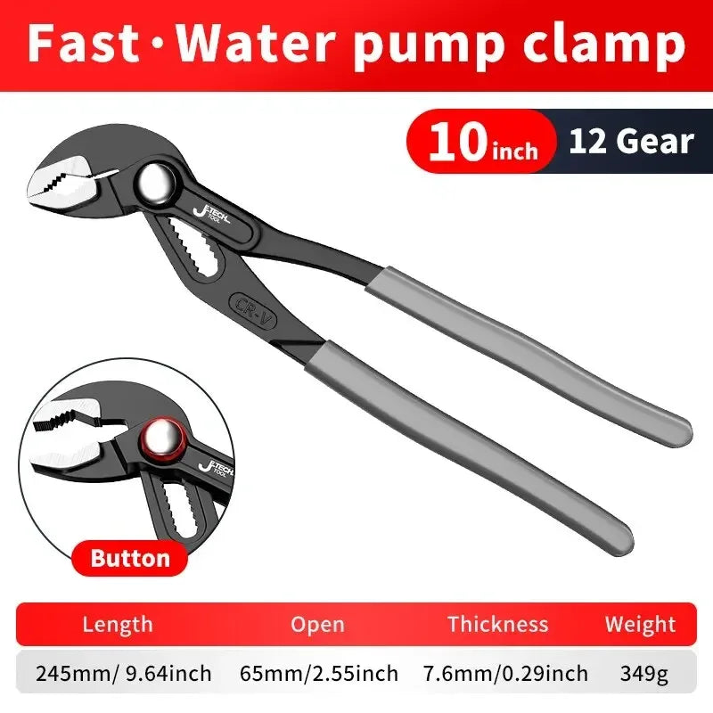 Multi-Purpose Adjustable Pliers – Pipe Gripping & Turning Tool for Plumbing & Household Use