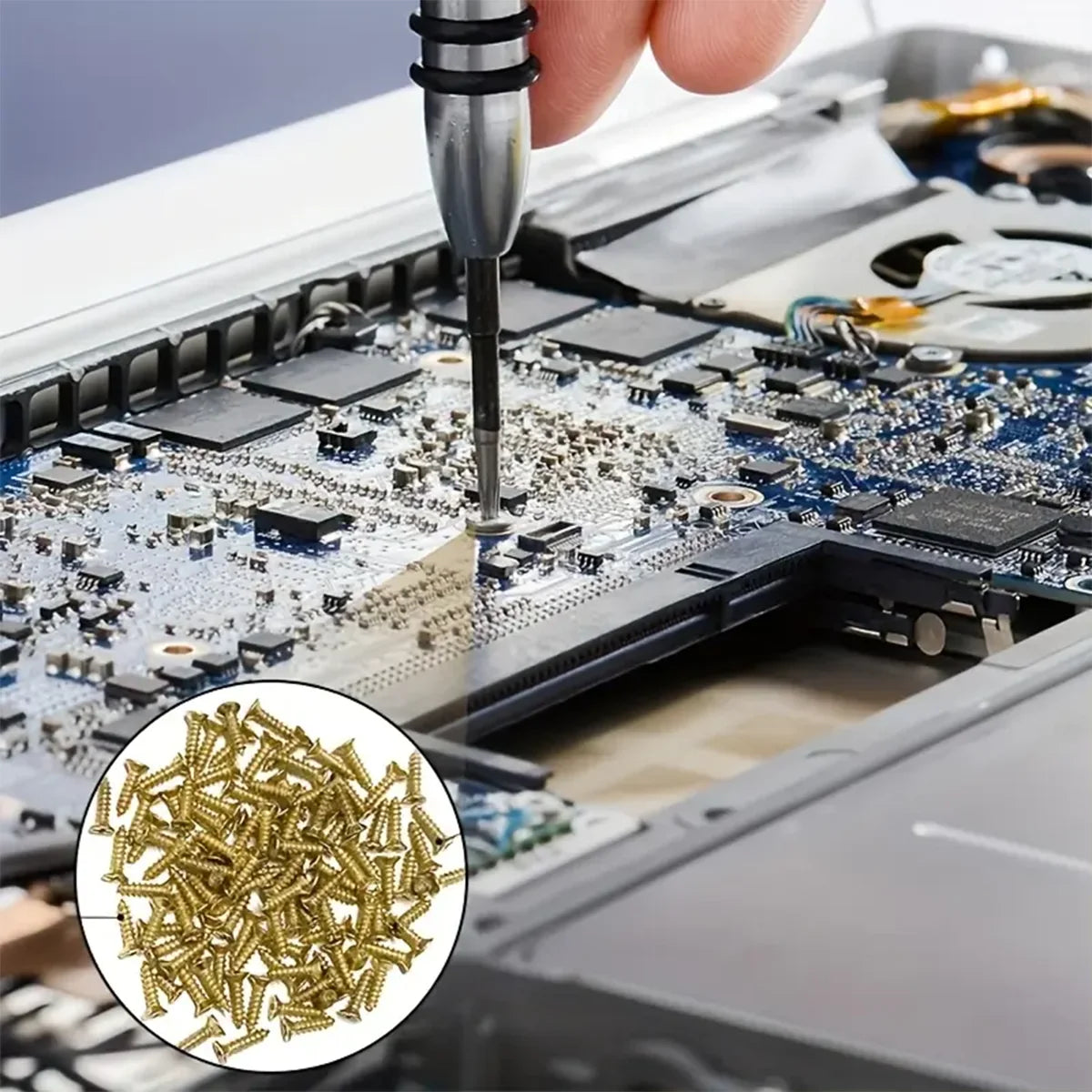 1300pcs-plated Phillips head countersunk self-drilling screws, M2/M2.5 (6mm/8mm/10mm) sizes, suitable for hardware/DIY projects