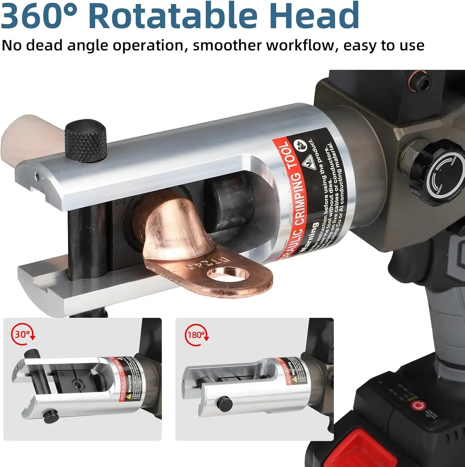 professional electric crimping pliers with strong 90KN force for wire connections