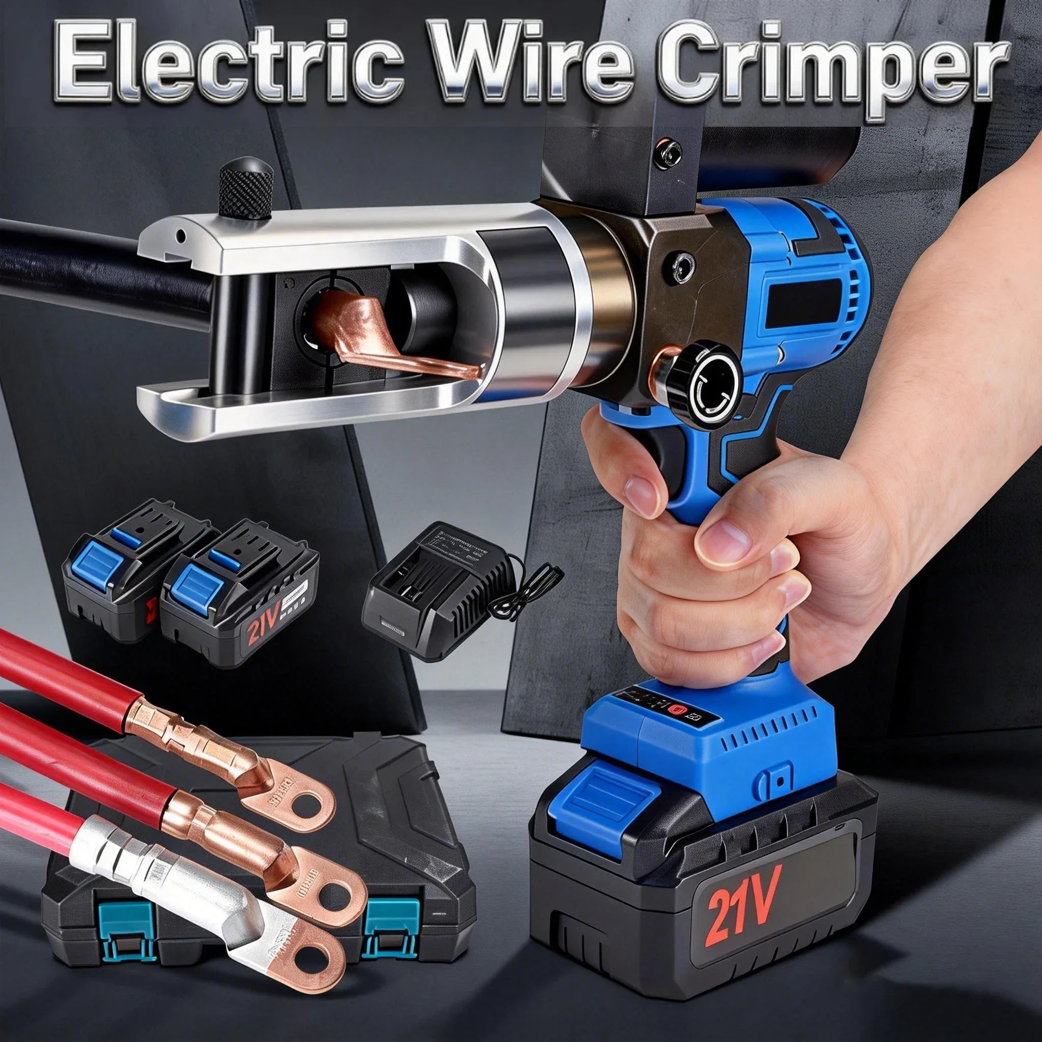 hydraulic electric crimping tool SL-240 90KN battery powered cable and wire crimper for professional use
