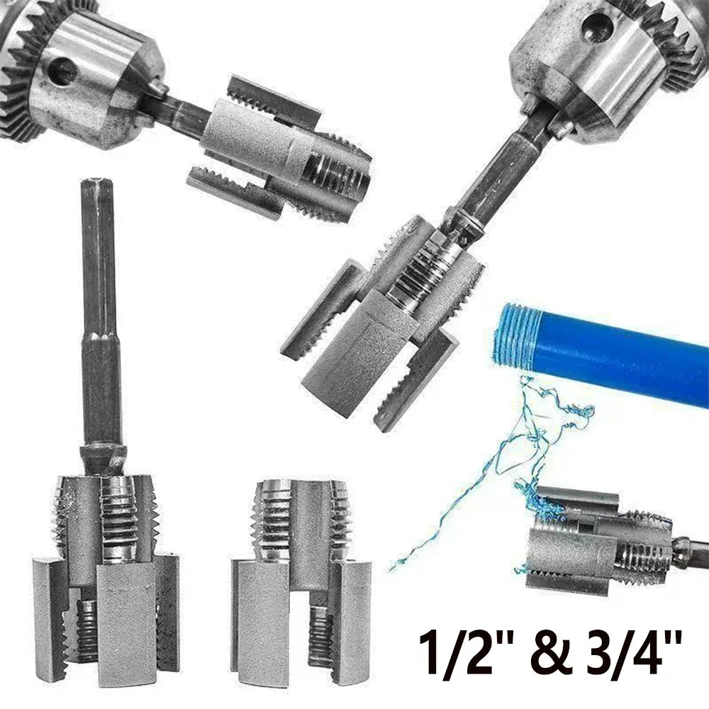 PPR pipe threading tool set manual tap kit for 1/2 inch and 3/4 inch plastic water pipes